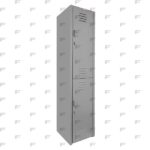 B1 Locker Metálico 2 Puertas Color Gris LOCC-2P37-GR Perfil