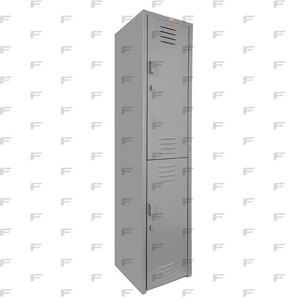 B1 Locker Metálico 2 Puertas Color Gris LOCC-2P37-GR Perfil