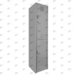 B1 Locker Metálico 2 Puertas Color Gris LOCC-2P37-GR Perfil-min