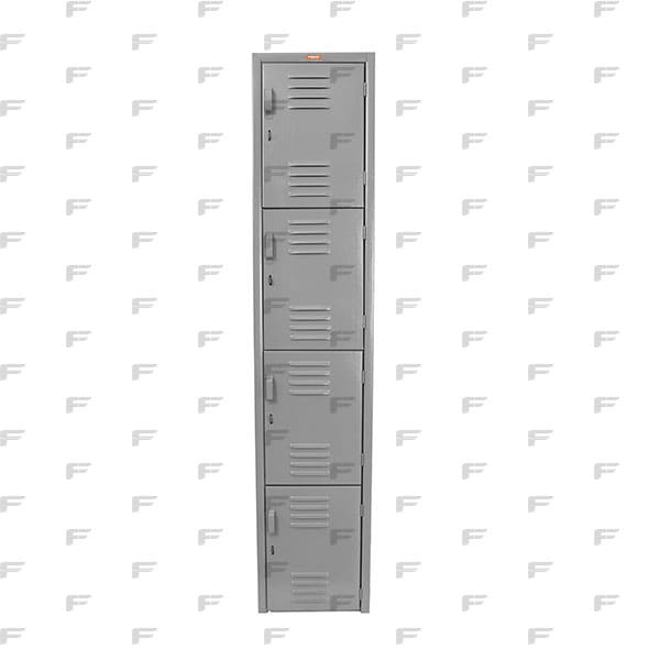 B2 Locker Metálico 4 Puertas Color Gris LOCC-4P37-GR Frente copia